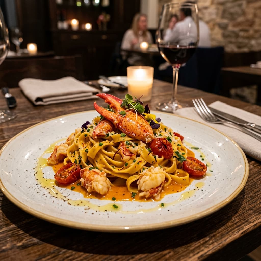 Saffron Lobster Tagliatelle